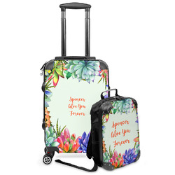 Succulents Kids 2-Piece Luggage Set - Suitcase & Backpack (Personalized)