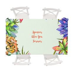 Succulents Tablecloth - 58"x102" (Personalized)