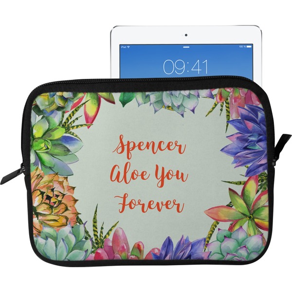Custom Succulents Tablet Case / Sleeve - Large (Personalized)