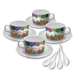 Succulents Tea Cup - Set of 4 (Personalized)