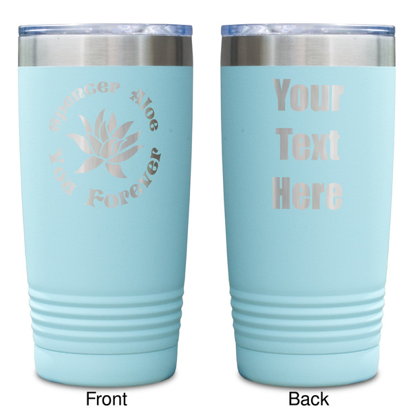 Succulents Teal Polar Camel Tumbler - 20oz -Double Sided - Approval