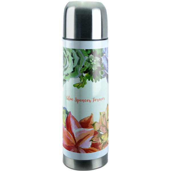 Custom Succulents Stainless Steel Thermos (Personalized)