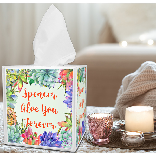 Succulents Tissue Box - LIFESTYLE