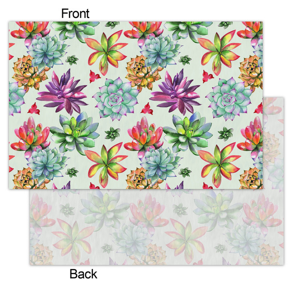 Succulents Tissue Paper - Heavyweight - Small - Front & Back