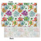 Succulents Tissue Paper - Lightweight - Small - Front & Back