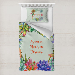 Succulents Toddler Bedding w/ Name or Text