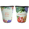Succulents Trash Can Black - Front and Back - Apvl