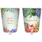 Succulents Trash Can White - Front and Back - Apvl