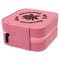 Succulents Travel Jewelry Boxes - Leather - Pink - View from Rear