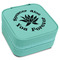 Succulents Travel Jewelry Boxes - Leatherette - Teal - Angled View