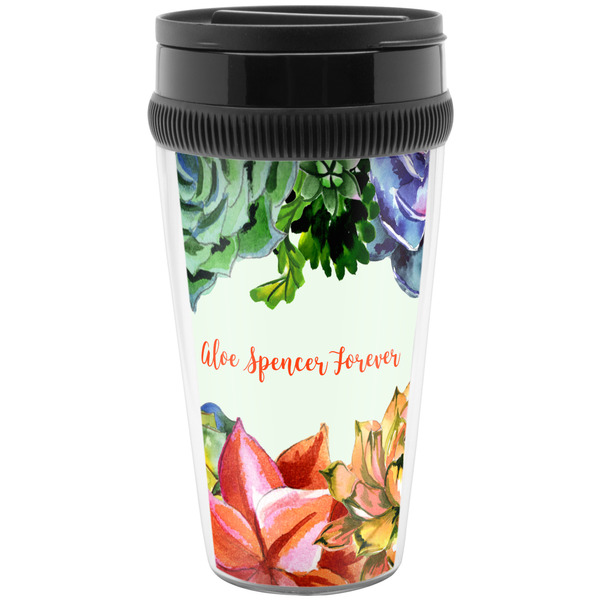 Custom Succulents Acrylic Travel Mug without Handle (Personalized)