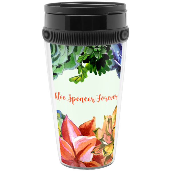 Custom Succulents Acrylic Travel Mug without Handle (Personalized)