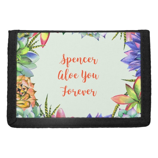 Custom Succulents Trifold Wallet (Personalized)