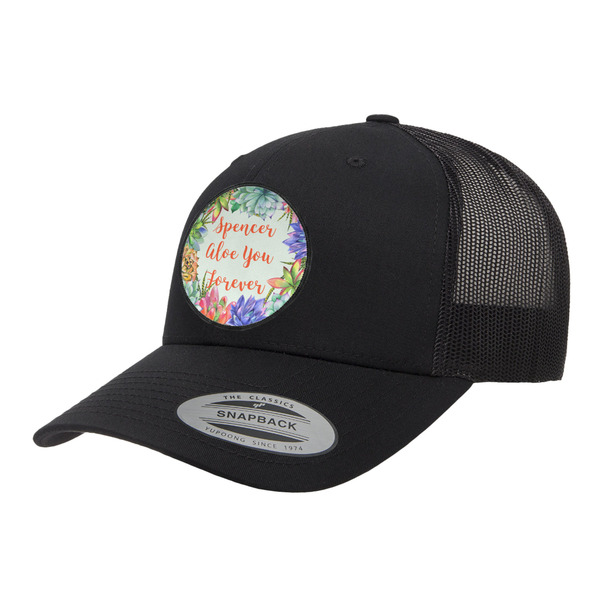Custom Succulents Trucker Hat - Black (Personalized)