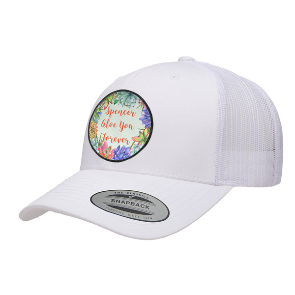 Custom Succulents Trucker Hat - White (Personalized)