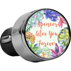 Succulents USB Car Charger (Personalized)