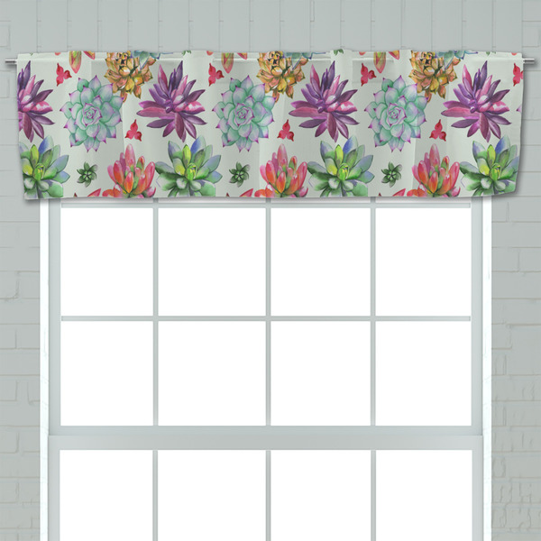 Succulents Valance - Closeup on window
