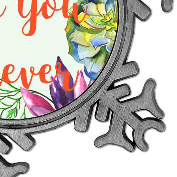 Succulents Vintage Snowflake - Detail