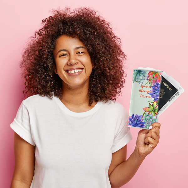 Succulents Vinyl Document Holder - LIFESTYLE