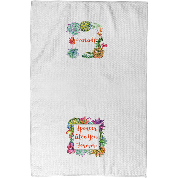 Succulents Waffle Towel - Partial Print - Approval Image