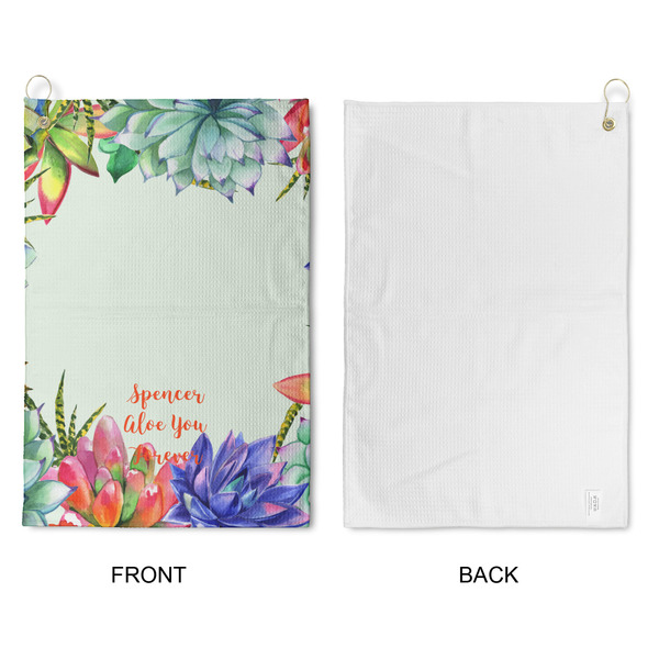 Succulents Waffle Weave Golf Towel - Approval