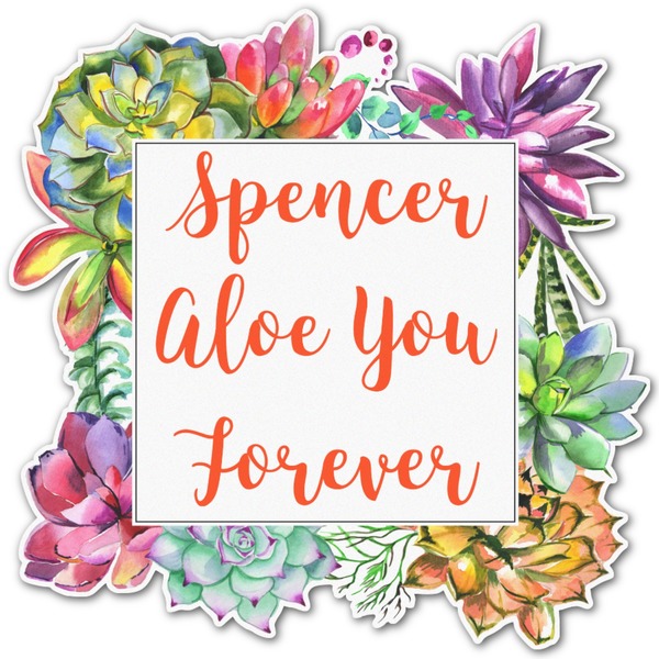 Custom Succulents Graphic Decal - Large (Personalized)