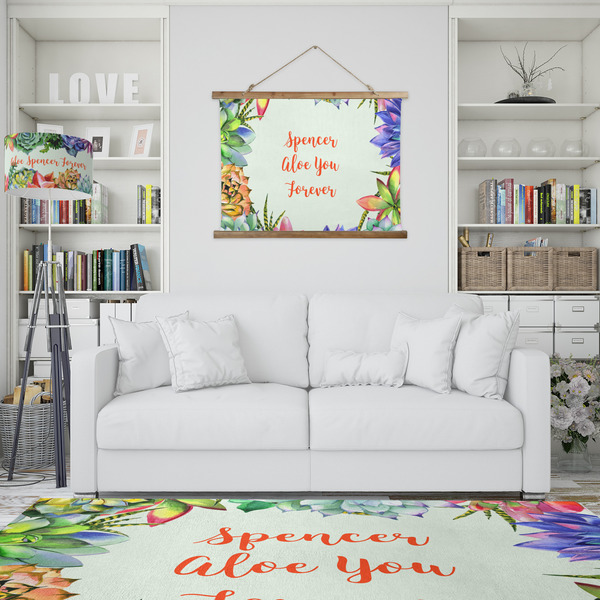 Succulents Wall Hanging Tapestry - IN CONTEXT