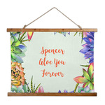 Succulents Wall Hanging Tapestry - Wide (Personalized)