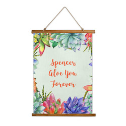 Succulents Wall Hanging Tapestry - Tall (Personalized)