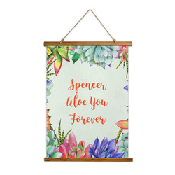 Succulents Wall Hanging Tapestry (Personalized)