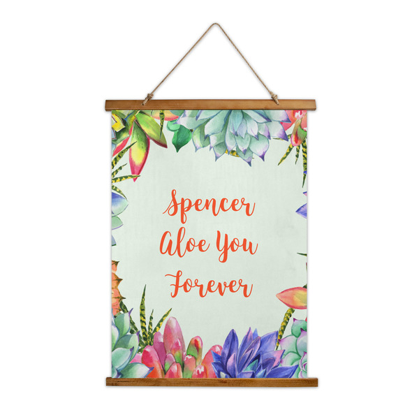 Custom Succulents Wall Hanging Tapestry (Personalized)