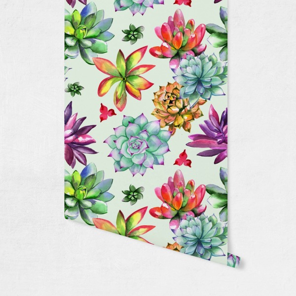 Succulents Wallpaper on Wall