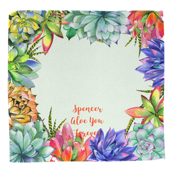 Succulents Washcloth - Front - No Soap