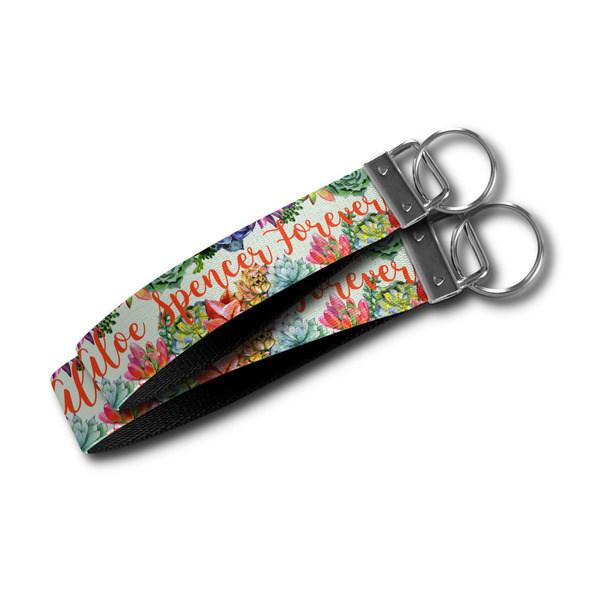 Succulents Webbing Keychain FOBs - Size Comparison
