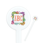 Succulents 7" Round Plastic Stir Sticks - White - Double Sided (Personalized)