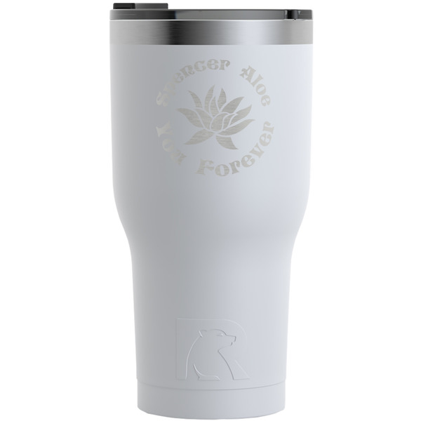 Custom Succulents RTIC Tumbler - White - Engraved Front (Personalized)