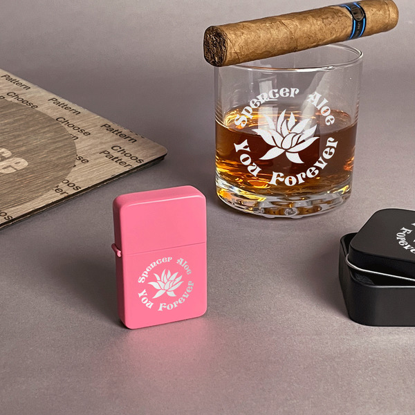 Succulents Windproof Lighters - Pink - In Context