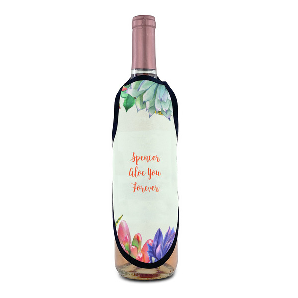 Succulents Wine Bottle Apron - IN CONTEXT