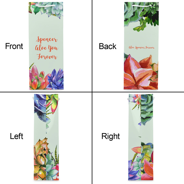 Succulents Wine Gift Bag - Matte - Approval
