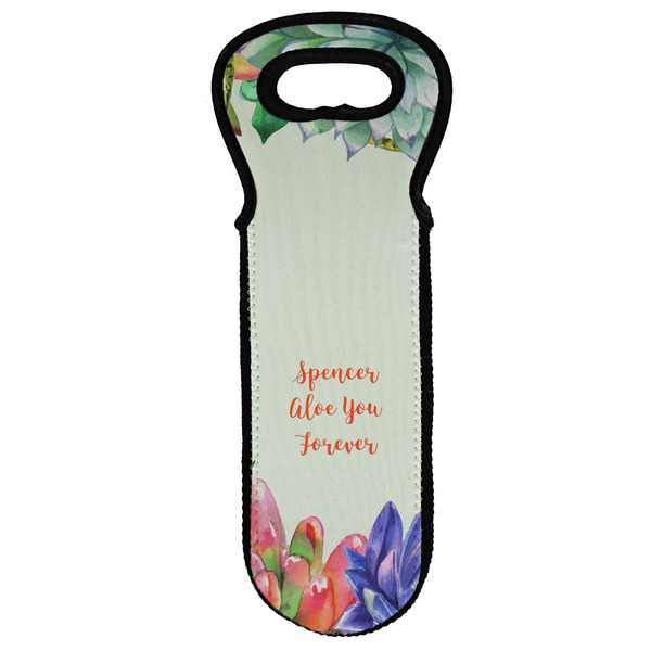 Custom Succulents Wine Tote Bag (Personalized)