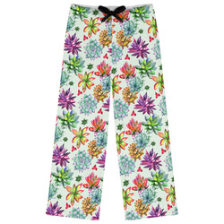 Succulents Womens Pajama Pants - XL (Personalized)