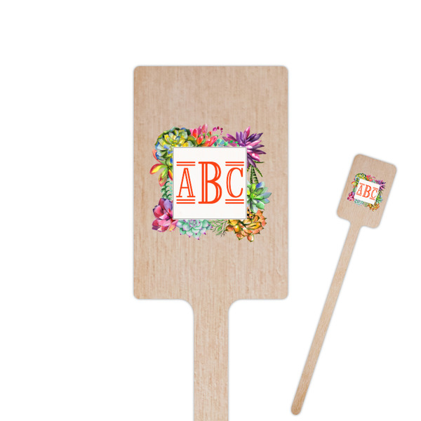 Custom Succulents Rectangle Wooden Stir Sticks (Personalized)