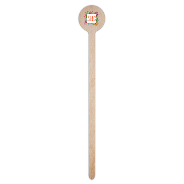Succulents Wooden 7.5" Stir Stick - Round - Single Stick
