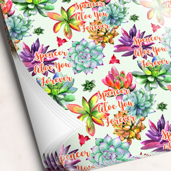 Succulents Wrapping Paper Sheets (Personalized)