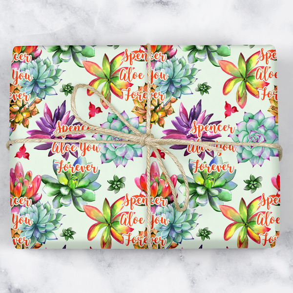 Custom Succulents Wrapping Paper (Personalized)