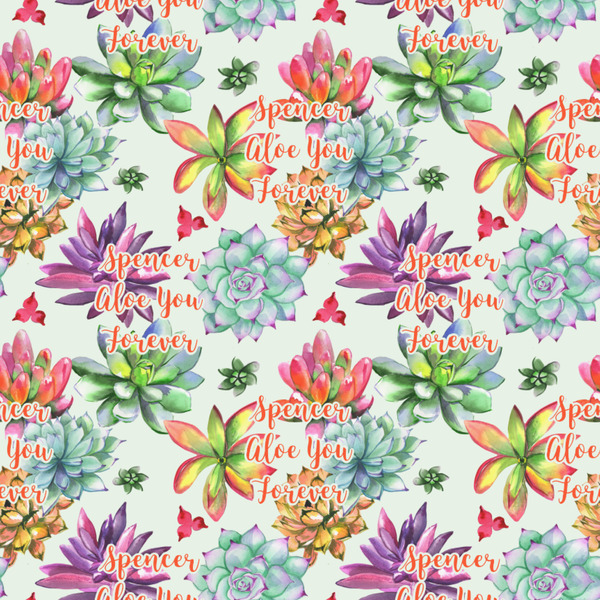Succulents Wrapping Paper Square