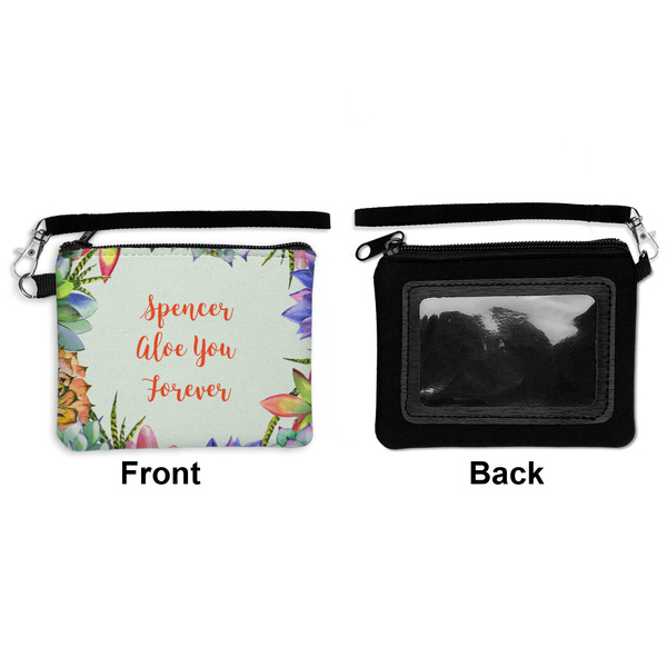 Succulents Wristlet ID Cases - Front & Back
