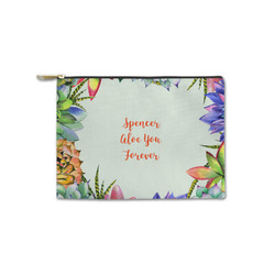 Succulents Zipper Pouch - Small - 8.5"x6" (Personalized)
