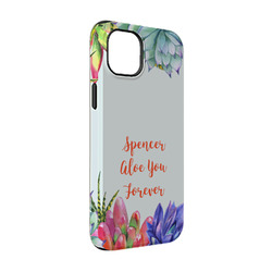 Succulents iPhone Case - Rubber Lined - iPhone 14 Pro (Personalized)