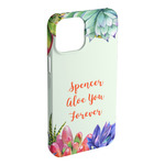 Succulents iPhone Case - Plastic - iPhone 15 Plus (Personalized)
